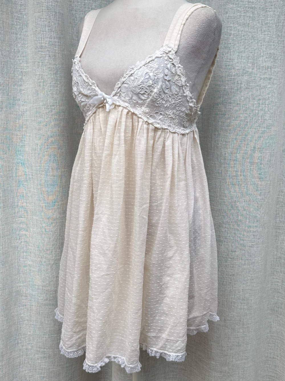1980 Priamo white babydoll floral lingerie camisole top - Picture 5 of 9